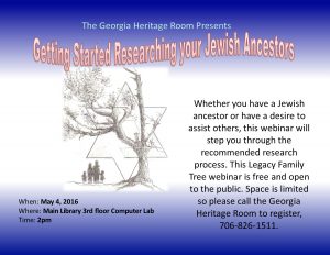 Jewish Ancestry flyer